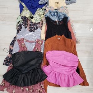 Lot of dress tops ranging sz M to L